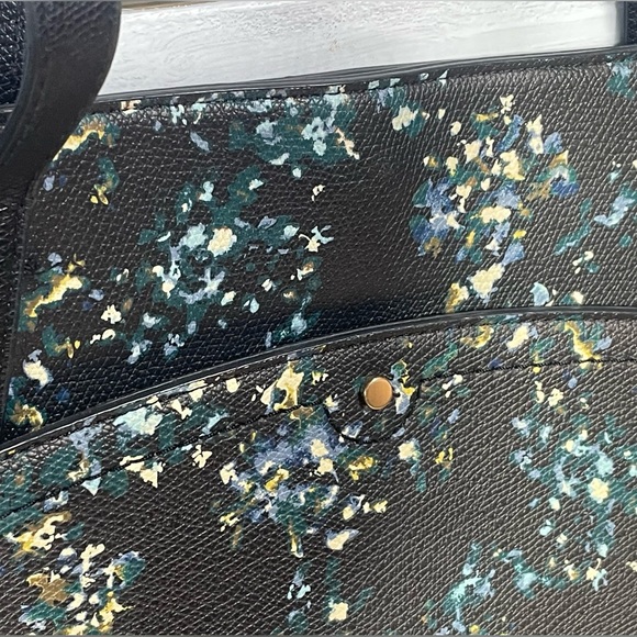 A New Day Black Purse Tote Bag with Floral Print - Picture 4 of 6